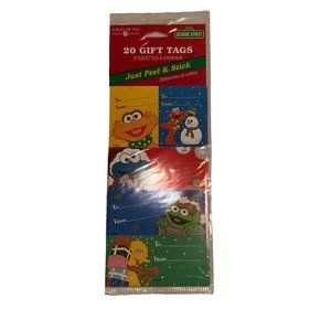 New American Greetings Sesame Street Christmas Gift Tag 20 Ct Vintage 1999